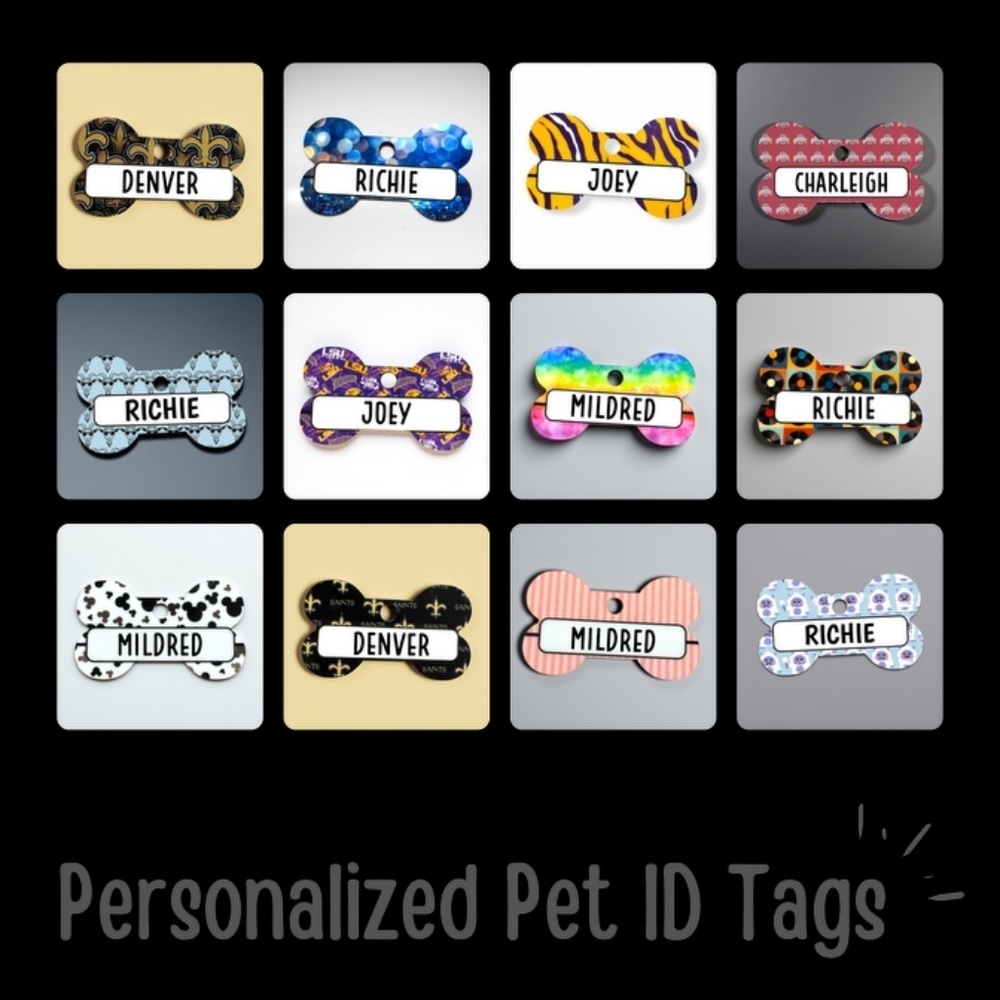 Paw-some Personalized Pet ID Tags: Make Them Unique! Double-sided I Handmade